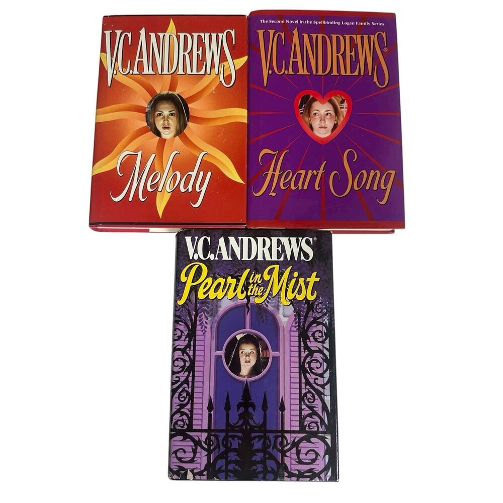 Vtg VC Andrews 90s Hardcover Book Lot Melody Heart Song Pearl in the Mist Books